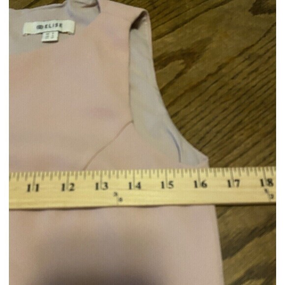 Elise Dress Size Small Flounce Ruffle Sleeveless Zip Pink Midi w/Pockets - Picture 5 of 10